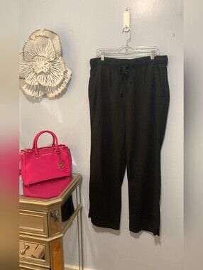 Old Navy Black Linen Blend Pants